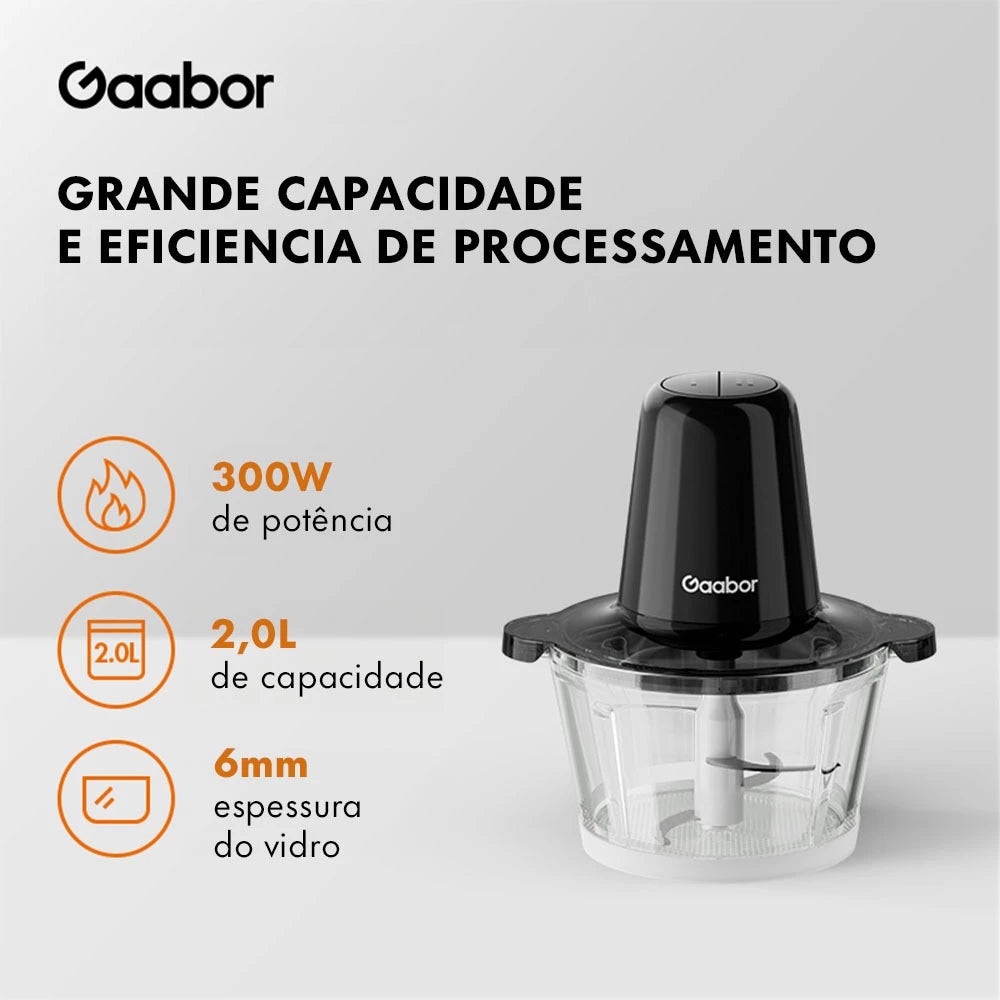 Características do processador: 300W, 2 litros e vidro de 6 mm